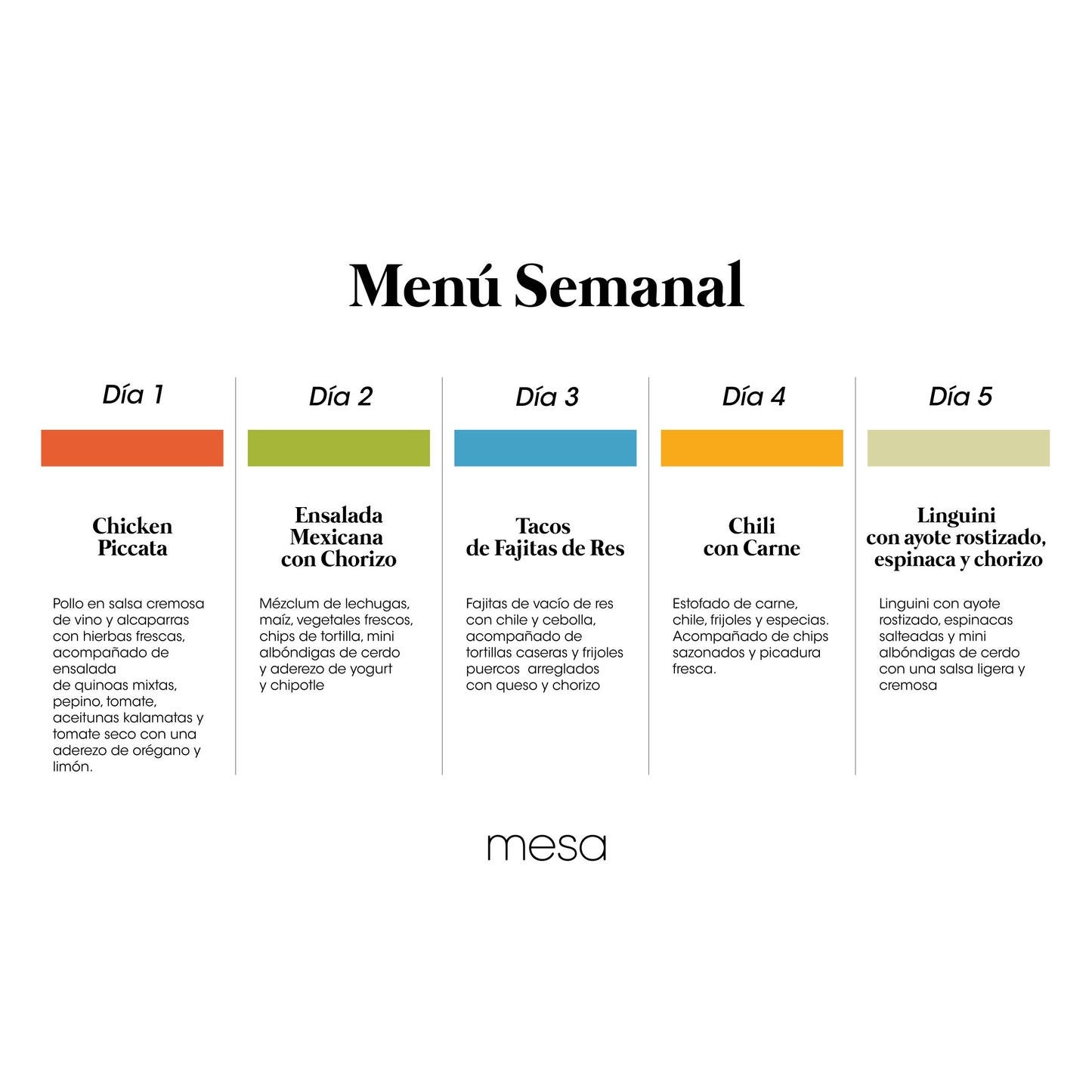 Menú Semanal 8