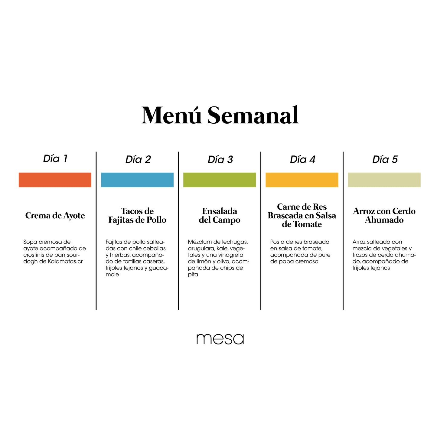 Menú Semanal 2