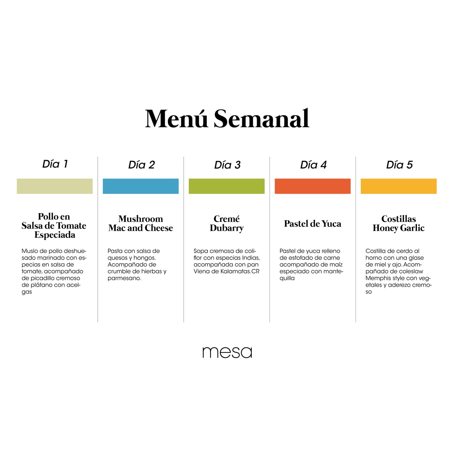 Menú Semanal 4